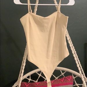 Ribbed Square Neck Bodysuit